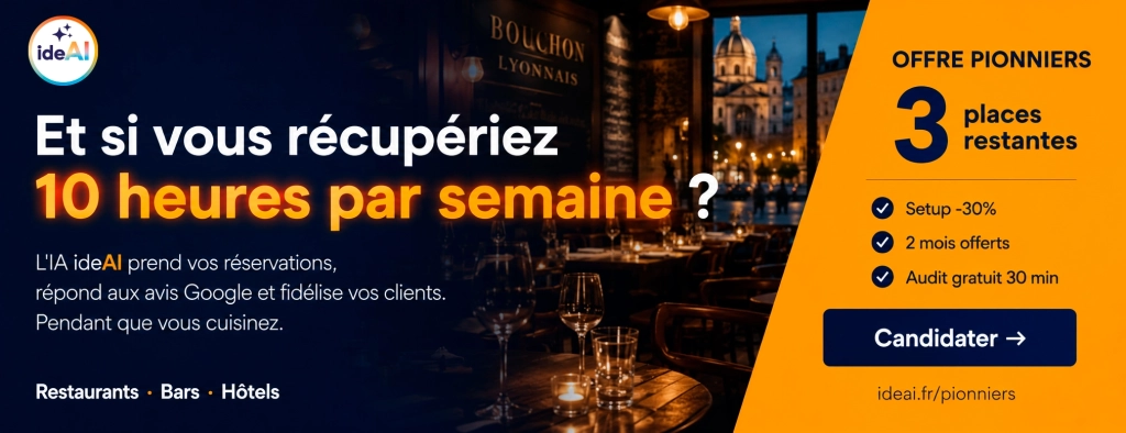 L'IA qui parle, vend et fidélise pour votre restaurant, bar ou hôtel à Lyon