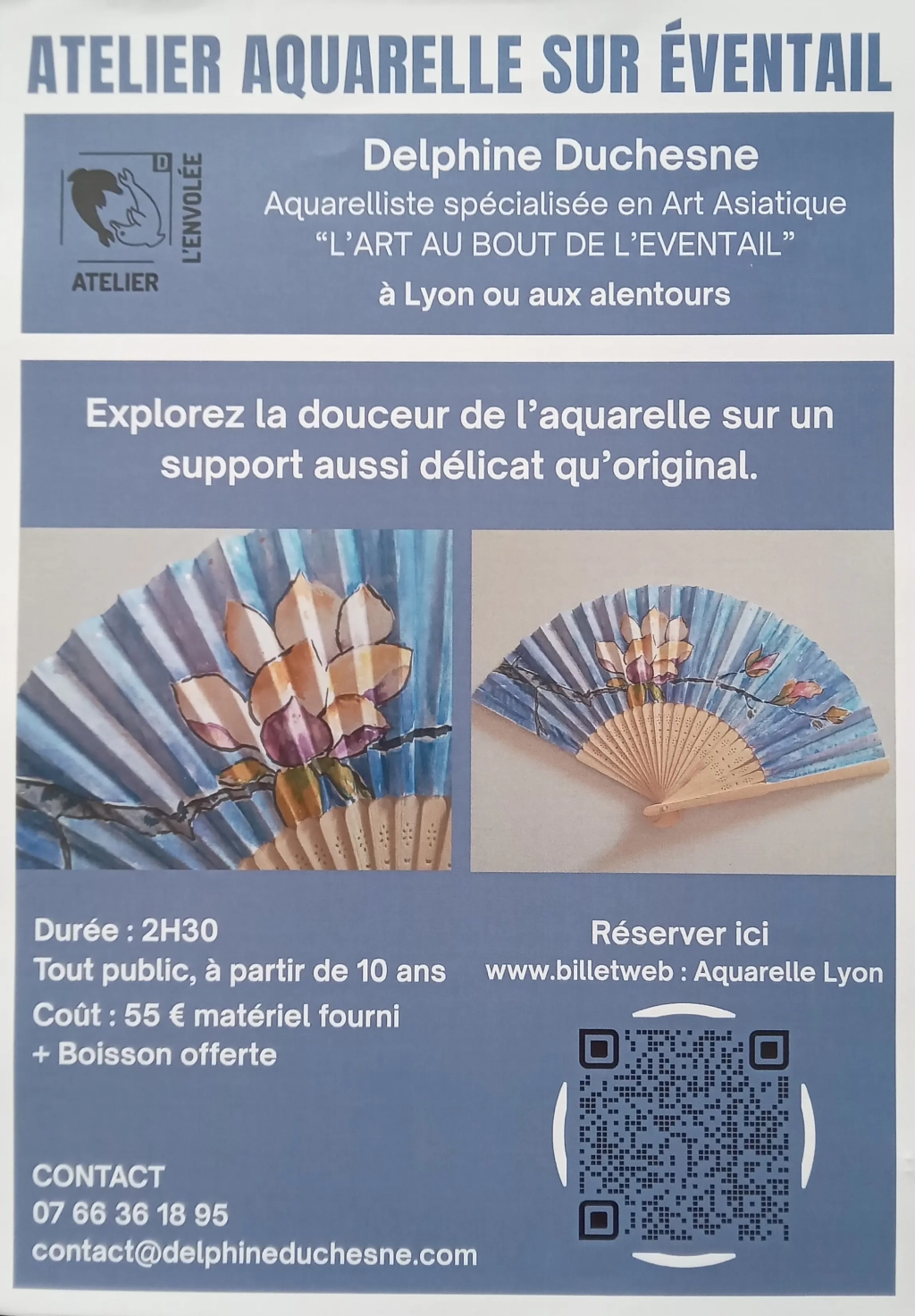 Atelier Aquarelle Lyon – Cours débutants, matériel fourni