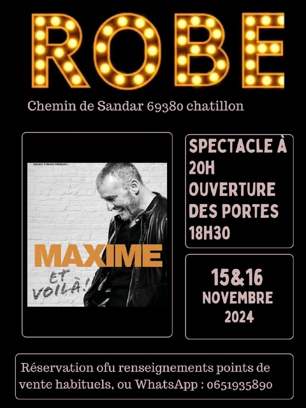 Robe Théâtre Châtillon — soirée d’ouverture du café-théâtre humoristique