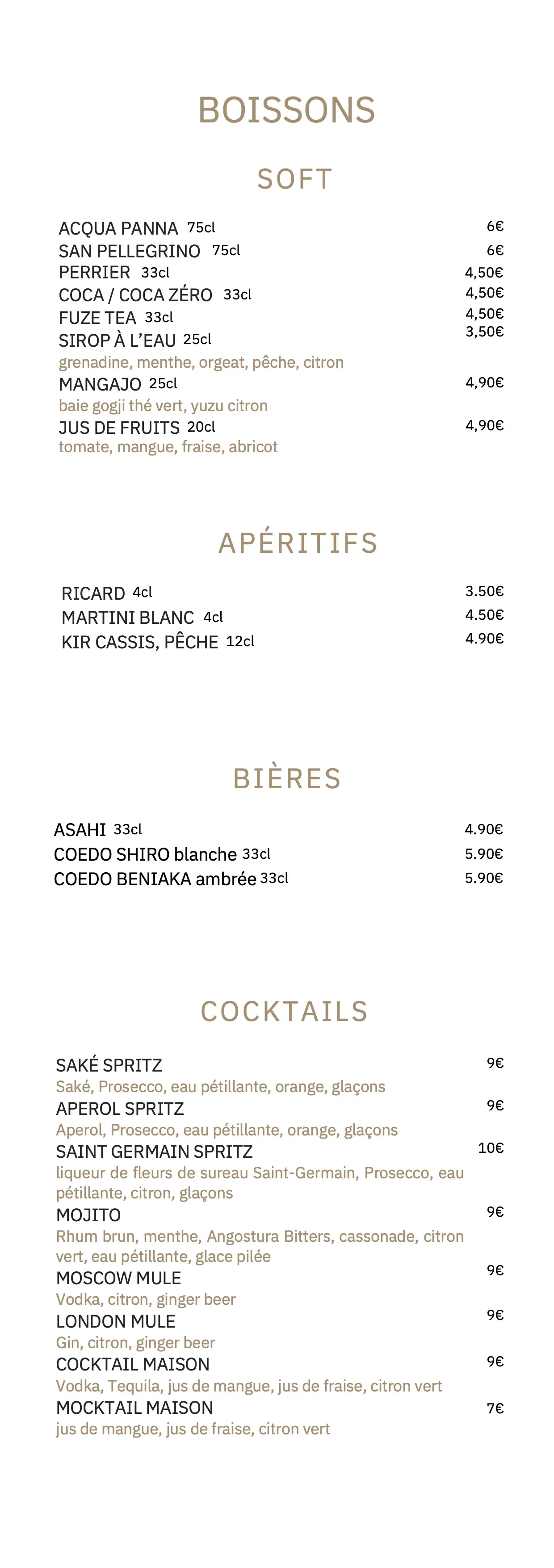 CARTE RESTO Kaïnama - 5 CARTE RESTO Kaïnama - 5